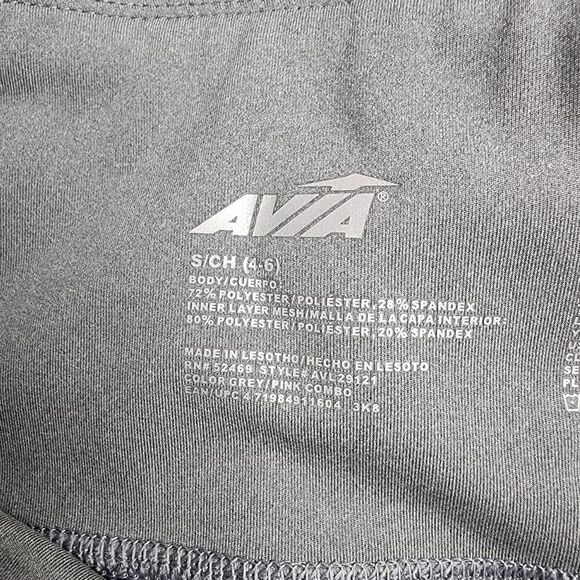 Avia Athletic Workout Leggings Gray Pink Size Small - Picture 3 of 7